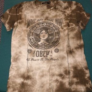 Tie-dye obey shirt